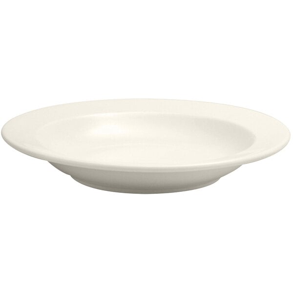 A white Oneida Buffalo Cream White Ware porcelain pasta bowl.