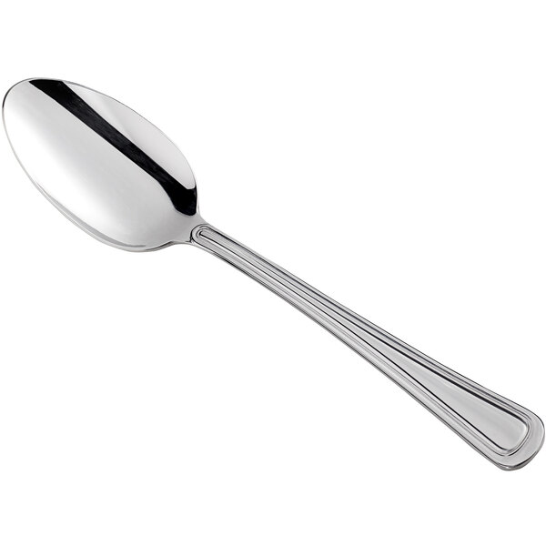 A Libbey stainless steel tablespoon with a silver handle and spoon.