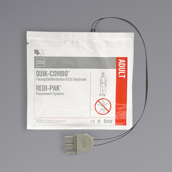Physio-Control 11996-000017 Adult REDI-PAK Electrode Pad Set for LIFEPAK 12, LIFEPAK 15, LIFEPAK 500, and LIFEPAK 1000 AEDs