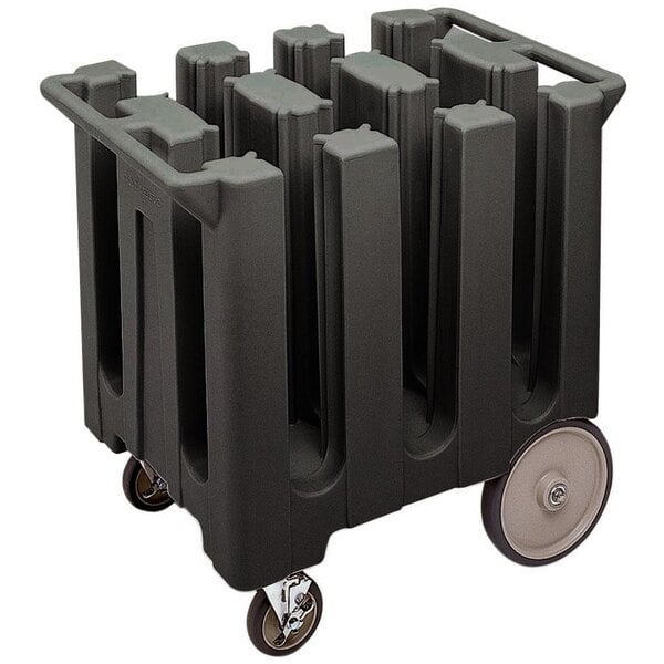 Cambro DC575110 Poker Chip Black Dish Dolly / Caddy with Vinyl Cover - 6 Column