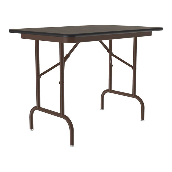 Correll 24″ x 36″ Walnut Melamine Top Keyboard Height Folding Table