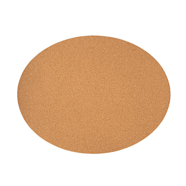 A brown oval cork liner.