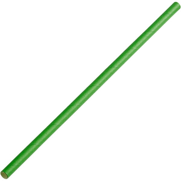 EcoChoice Green Paper Cake Pop Straw 7 3/4" - 2400/Pack