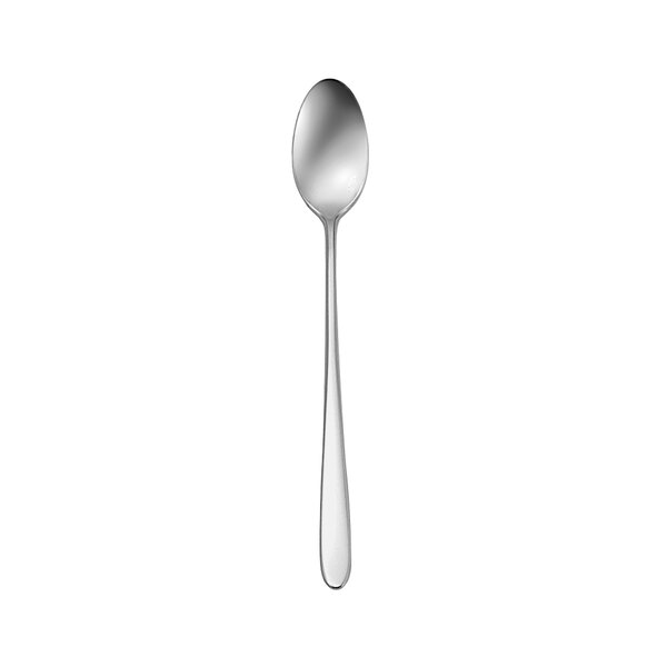 A Oneida Mascagni stainless steel iced tea spoon with a silver handle.