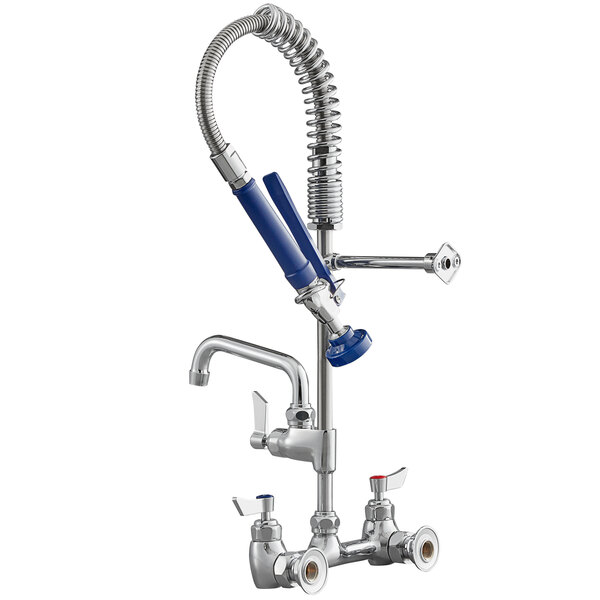 Waterloo 0.65 GPM Low Profile WallMounted PreRinse Faucet with 8