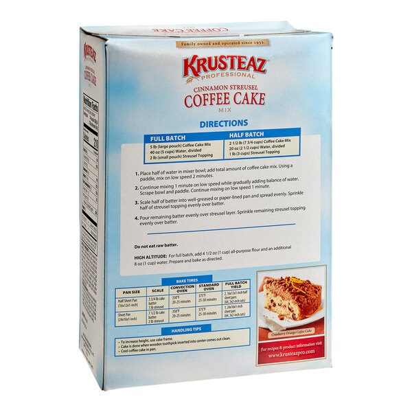 Krusteaz Professional 7 lb. Cinnamon Streusel Coffee Cake Mix 6/Case