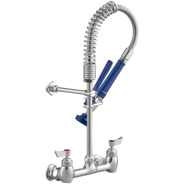 Waterloo 0.65 GPM Low Profile Wall-Mounted Pre-Rinse Faucet with 8