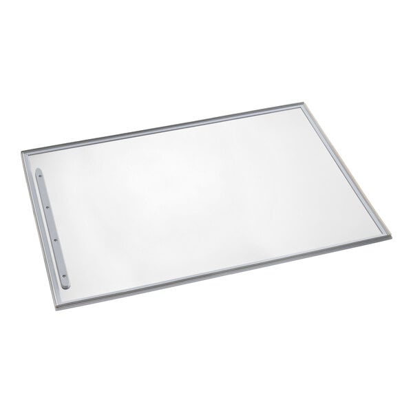 A rectangular sliding glass top lid designed for Avantco ADC-12 and ADC-GEL-13 Series units.