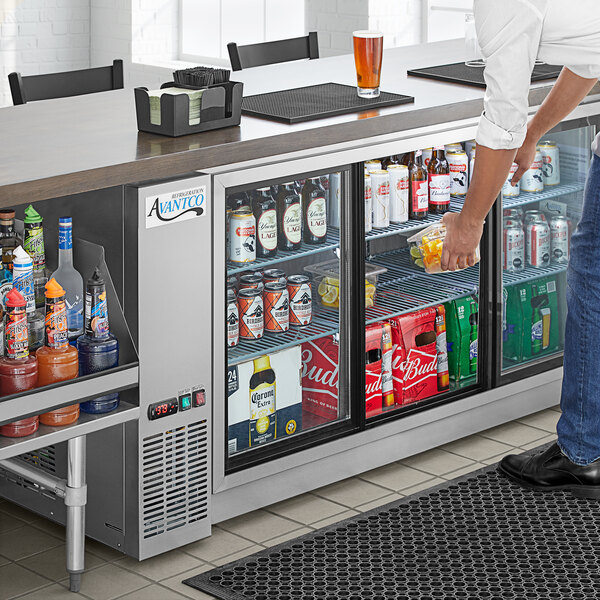 Back Bar Bottle Beer Cooler NEW Stainless 50”   Refrigerator 4’ Slide Top 2 Door 