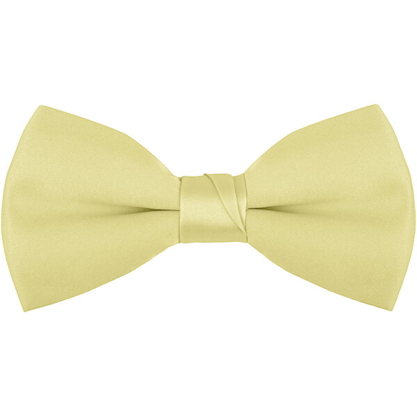 A yellow Henry Segal clip-on bow tie.