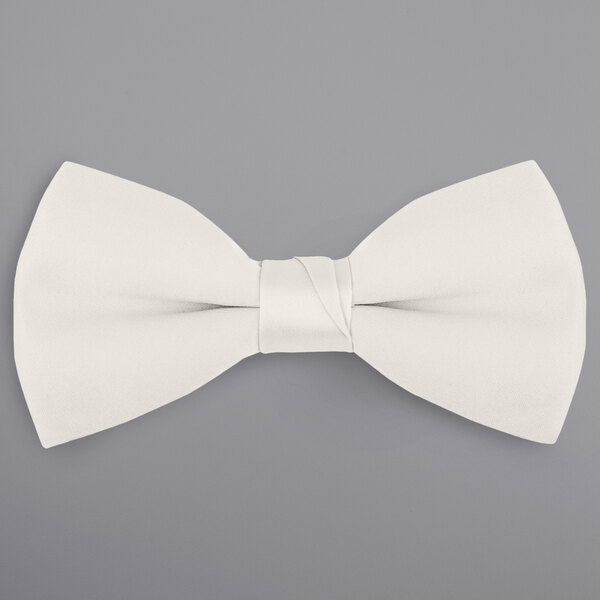 A white Henry Segal clip-on bow tie.