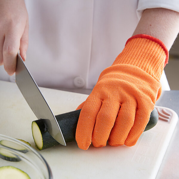 Mercer Culinary Millennia Colors Cut-Resistant Glove | Orange, Large