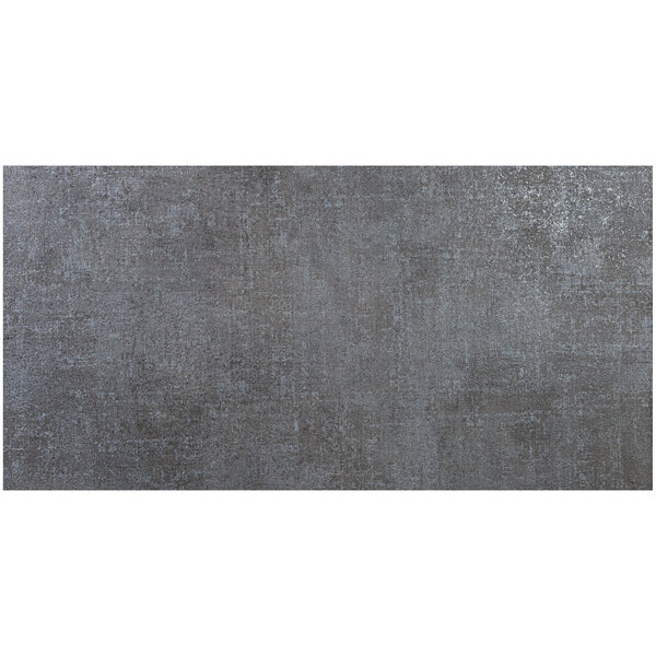 A BFM Seating rectangular tabletop in frosted slate with white specks.
