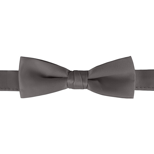 A dark gray Henry Segal adjustable band bow tie with a black bow on it.