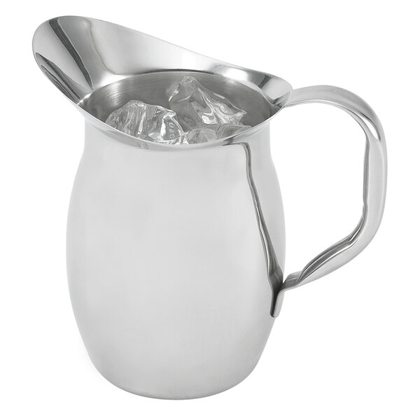 Vollrath 92020 68 oz. Mirror Finish Stainless Steel Bell Pitcher