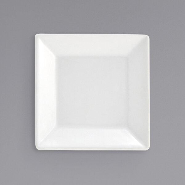 A white square plate.