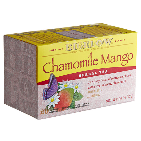 Bigelow Chamomile Mango Herbal Tea Bags 20/Box
