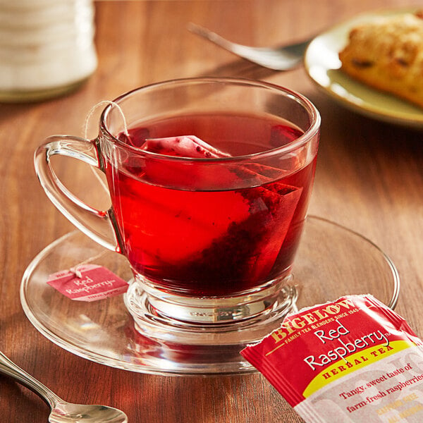 kæmpe Ferie Teknologi Bigelow Red Raspberry Herbal Tea Bags - 20/Box