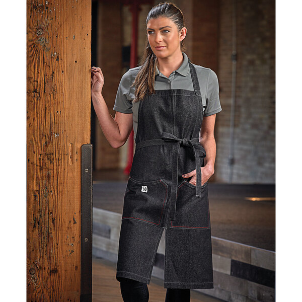 NEIGHBORHOOD 25aw DENIM APRON BLACK Abalone Black Denim Apron