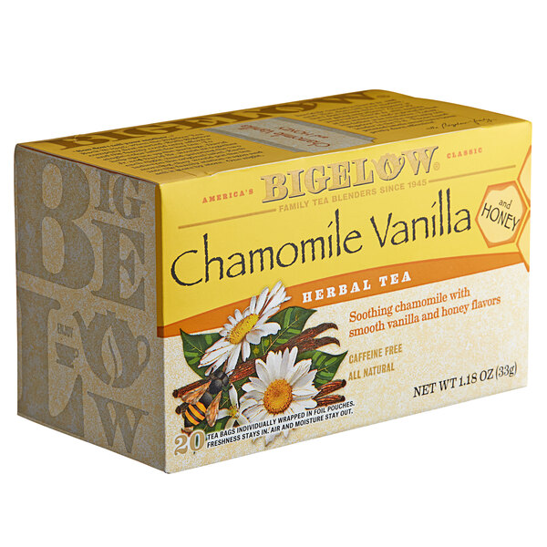 Bigelow Chamomile Vanilla and Honey Herbal Tea Bags 20/Box