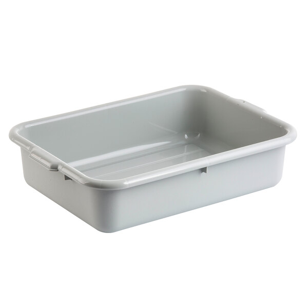 Tablecraft P1529G 20" x 15" x 5" Gray High Density Polyethylene Bus Tub