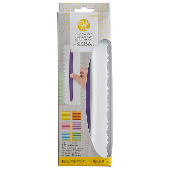 Wilton 191007354 9" Plastic Decorating and Icing Comb Set 3/Pack
