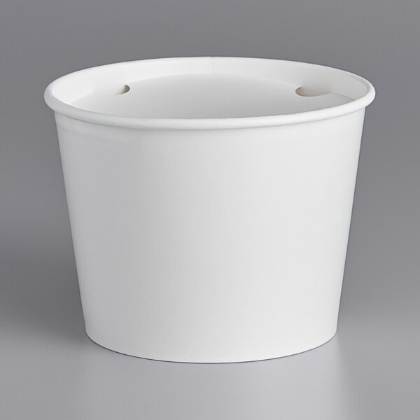 Choice 85 oz. White Food Bucket with Lid 100/Case
