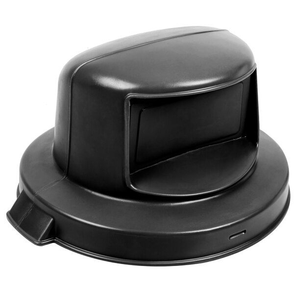 Continental 5550BK Huskee 55 Gallon Black Round Dome Top Trash Can Lid