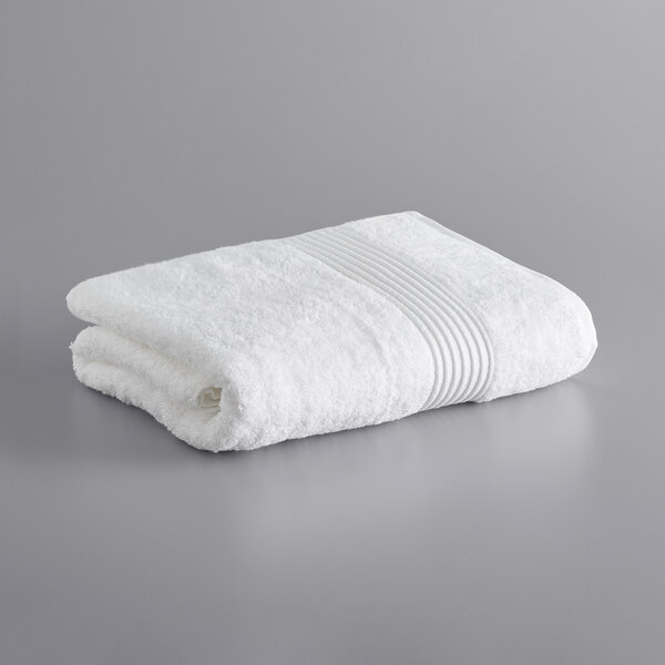 Lavex Lodging Luxury 27" x 54" 100 Combed RingSpun Cotton Bath Towel 17 lb. 12/Pack