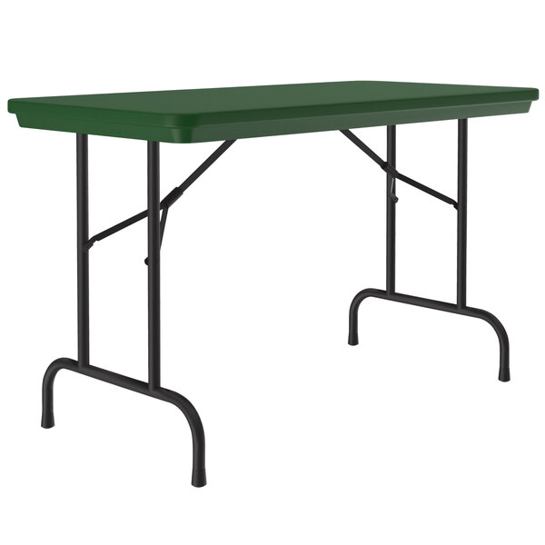 Correll R-Series 24" x 48" Green Plastic Folding Table