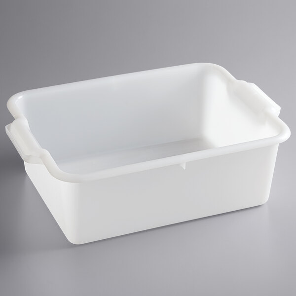 A white rectangular plastic container with handles.