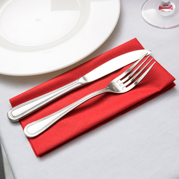Red Flat Pack LinenLike Napkin, 16" x 16" Hoffmaster 125031 500/Case