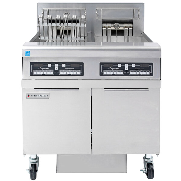 Frymaster FPRE214 High Efficiency Electric Floor Fryer with (2) 50 lb