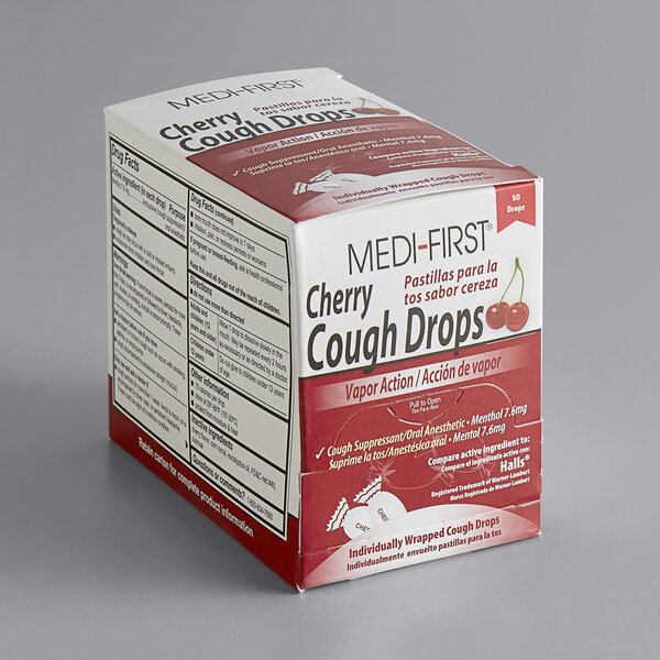 Medique 81550 MediFirst Cherry Cough Drops 50/Box