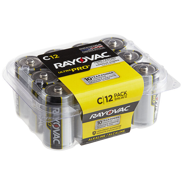Rayovac ALC12PPJ Ultra Pro Industrial C Alkaline Batteries 12/Pack