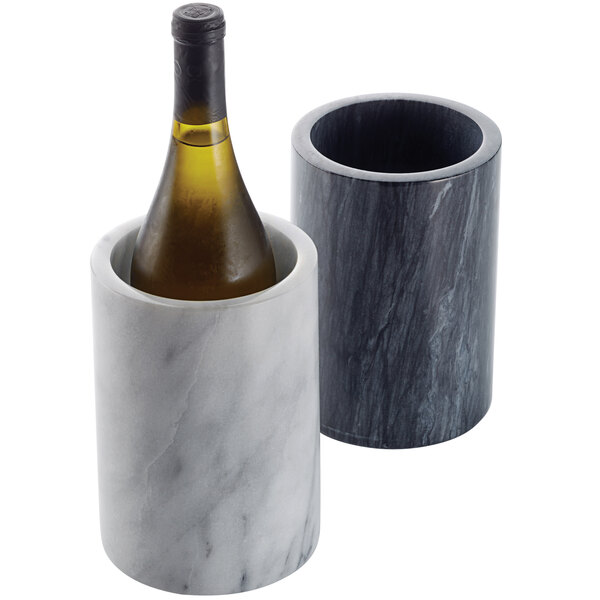 American Metalcraft MWC57WHITE 5" White Marble Wine Cooler