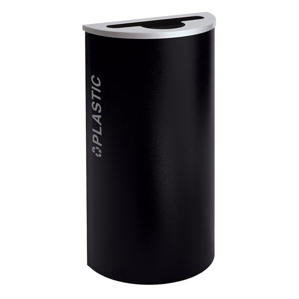 A black plastic half round Ex-Cell Kaiser receptacle with a black lid and white text.