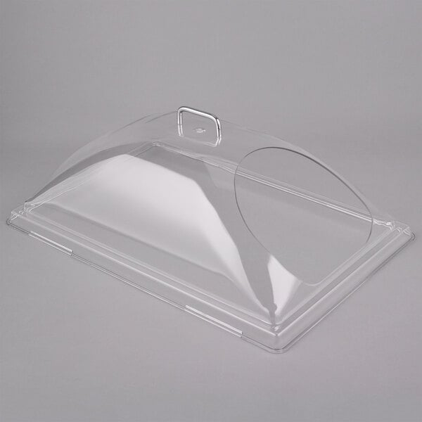 Cambro DD1220ECW Camwear 12" x 20" Clear Dome Display Cover with 1 End Cut