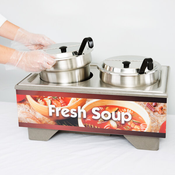Vollrath 720202003 Country Kitchen Soup Merchandiser Base with 7 Qt. Accessory Pack - 120V, 1000W