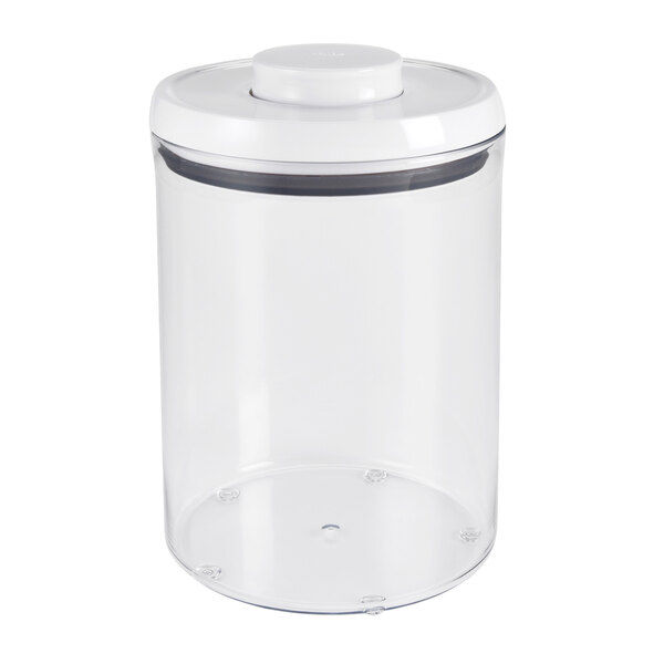 OXO Good Grips 1.1 Qt. Clear Square SAN Plastic Food Storage Container with  Stainless Steel POP Lid