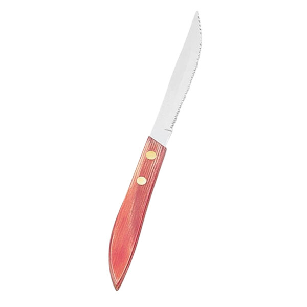 Vollrath 48142 8 5/8" Stainless Steel Steak Knife with Laminated Wood