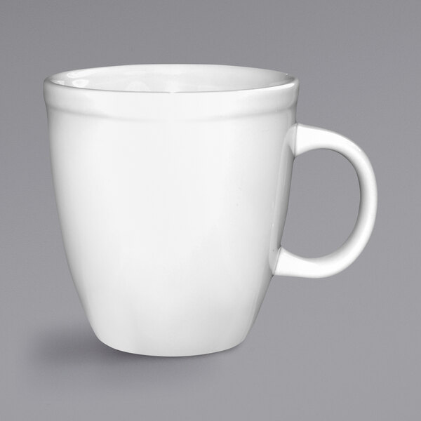 International Tableware Cancun 18 oz. European White Stoneware Mocha Mug -  36/Case