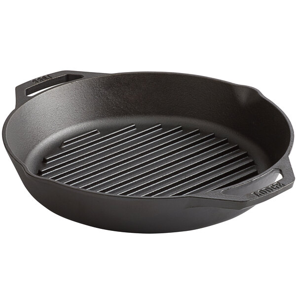 Pre Seasoned Cast Iron Grill Pan, Lodge Cast Iron Round Griddle 14 Inch
