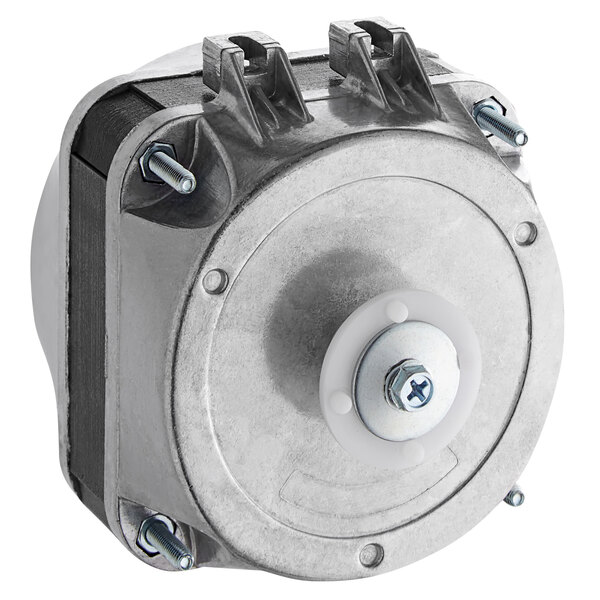 A round metal Avantco condenser fan motor.