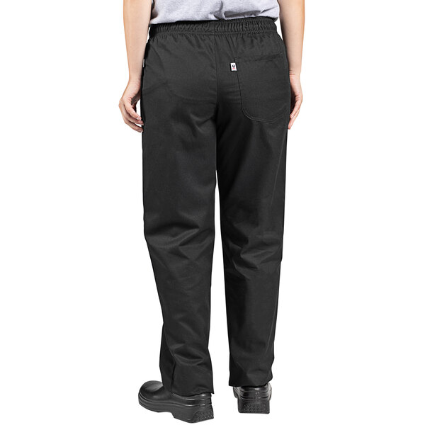 Chef 4101 Women's Black Customizable Chef Pants M
