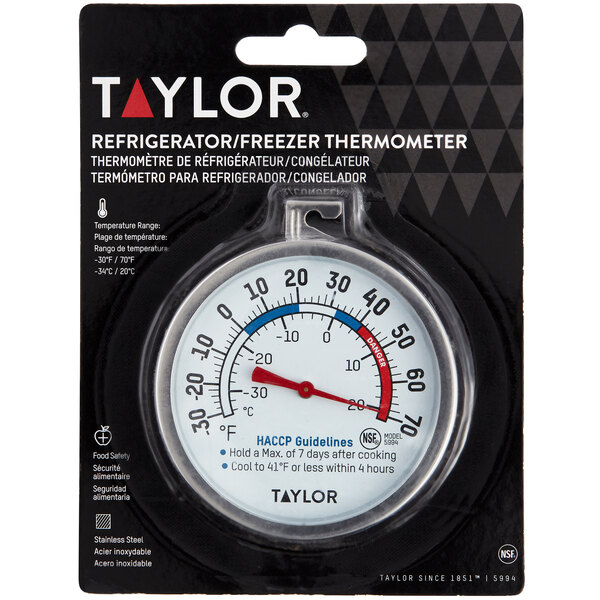 Taylor 5994 3" Dial Refrigerator / Freezer Thermometer