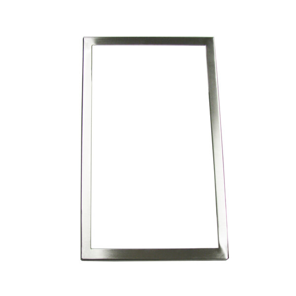 A rectangular silver frame with five square wells.