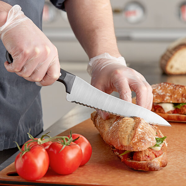 Wusthof 41217 Gourmet 8" Offset Serrated Deli Bread Knife with POM Handle