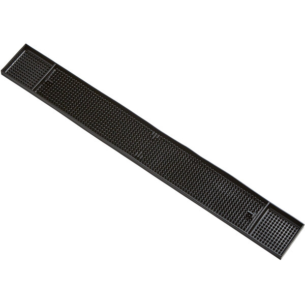 A black rectangular American Metalcraft bar mat with holes.