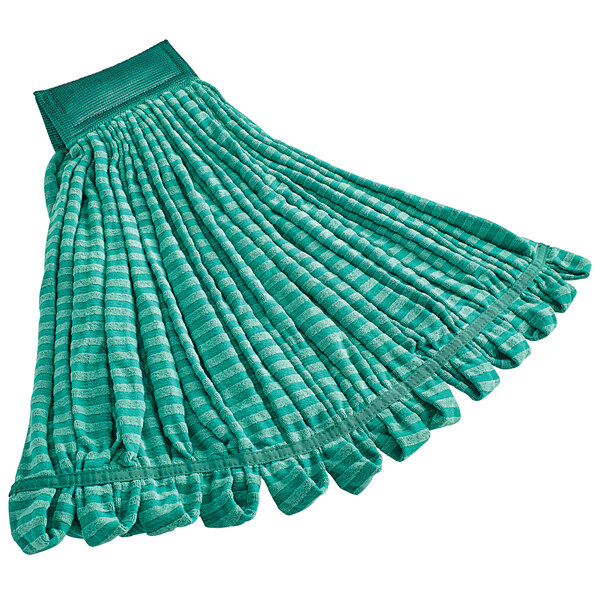 Rubbermaid Web Foot Microfiber Tube Mop Head – Medium, Green, Heavy Duty, Industrial Wet Mop Replacement